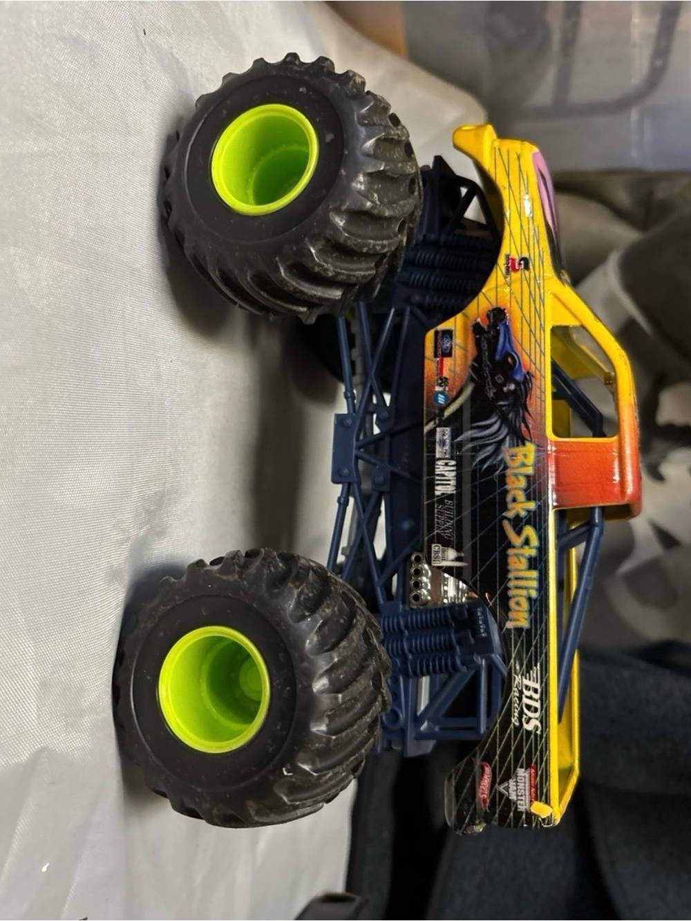 Black Stallion 1:24 scale metal monster jam truck. Hot wheels.